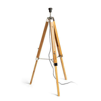 RENDL shades, shade bases, pendent sets ALVIS floor base  bamboo/chrome 230V LED E27 15W R13340 1