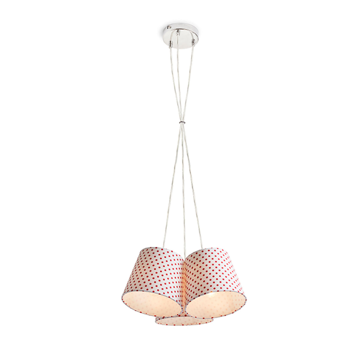 RENDL pendant lamp NANCY III pendant white/red  230V LED E14 3x11W R13345 1