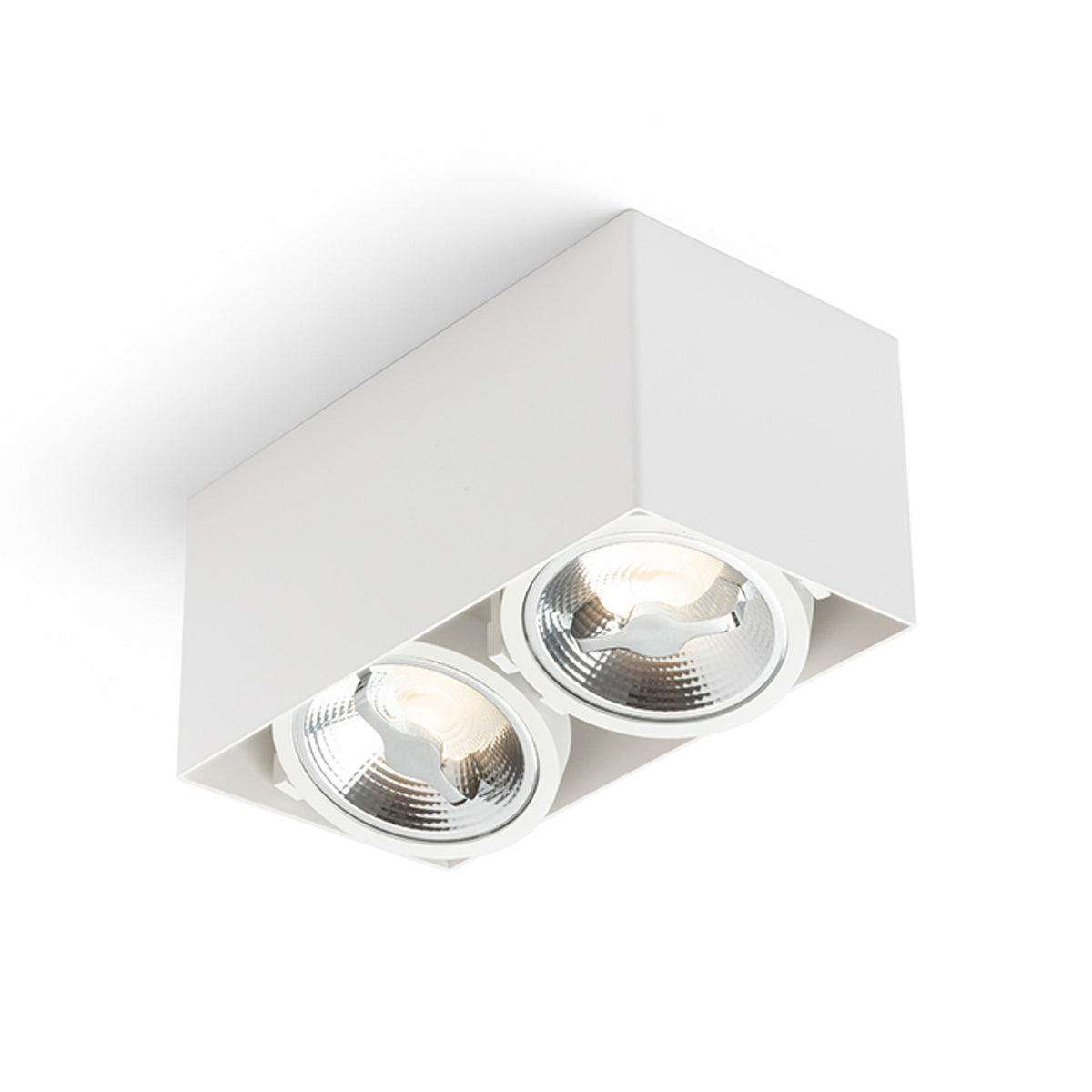 RENDL surface mounted lamp JAMES II DIMM ceiling matt white 230V LED 2x15W 24° 3000K R13362 1