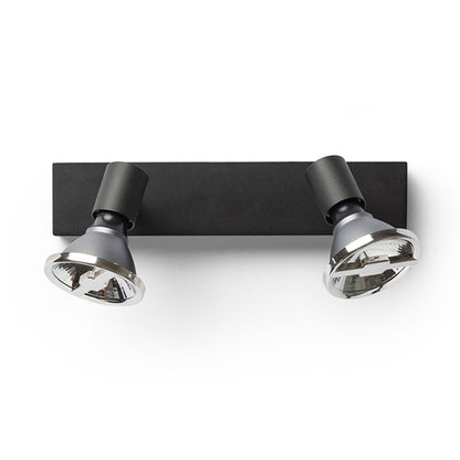 RENDL spotlight TRICA II wall black 230V GU10 2x25W R13374 5