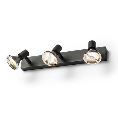 RENDL spotlight TRICA III wall black 230V GU10 3x25W R13376 1