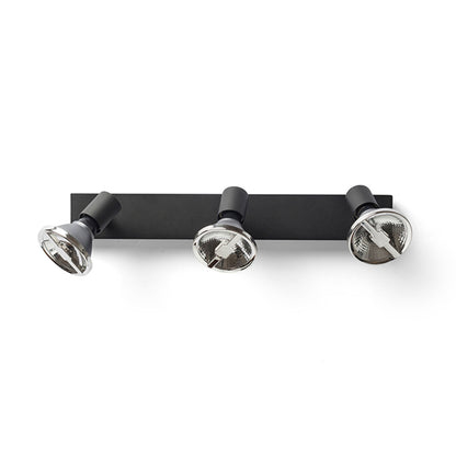 RENDL spotlight TRICA III wall black 230V GU10 3x25W R13376 5