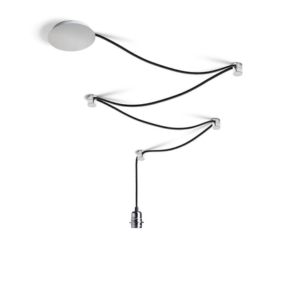 RENDL shades, shade bases, pendent sets SPIDER I pendant set black chrome 230V LED E27 15W R13493 1