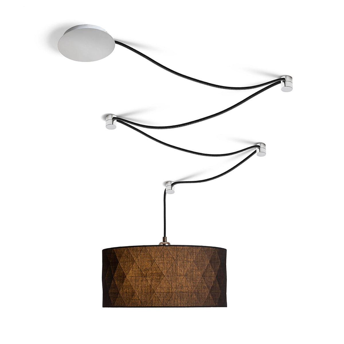 RENDL shades, shade bases, pendent sets SPIDER I pendant set black chrome 230V LED E27 15W R13493 3