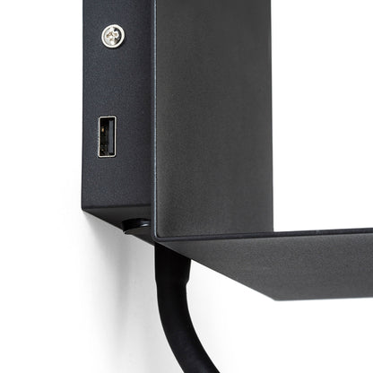 RENDL spotlight ROSTAM wall with USB black 230V LED 2x3W 3000K R13571 3