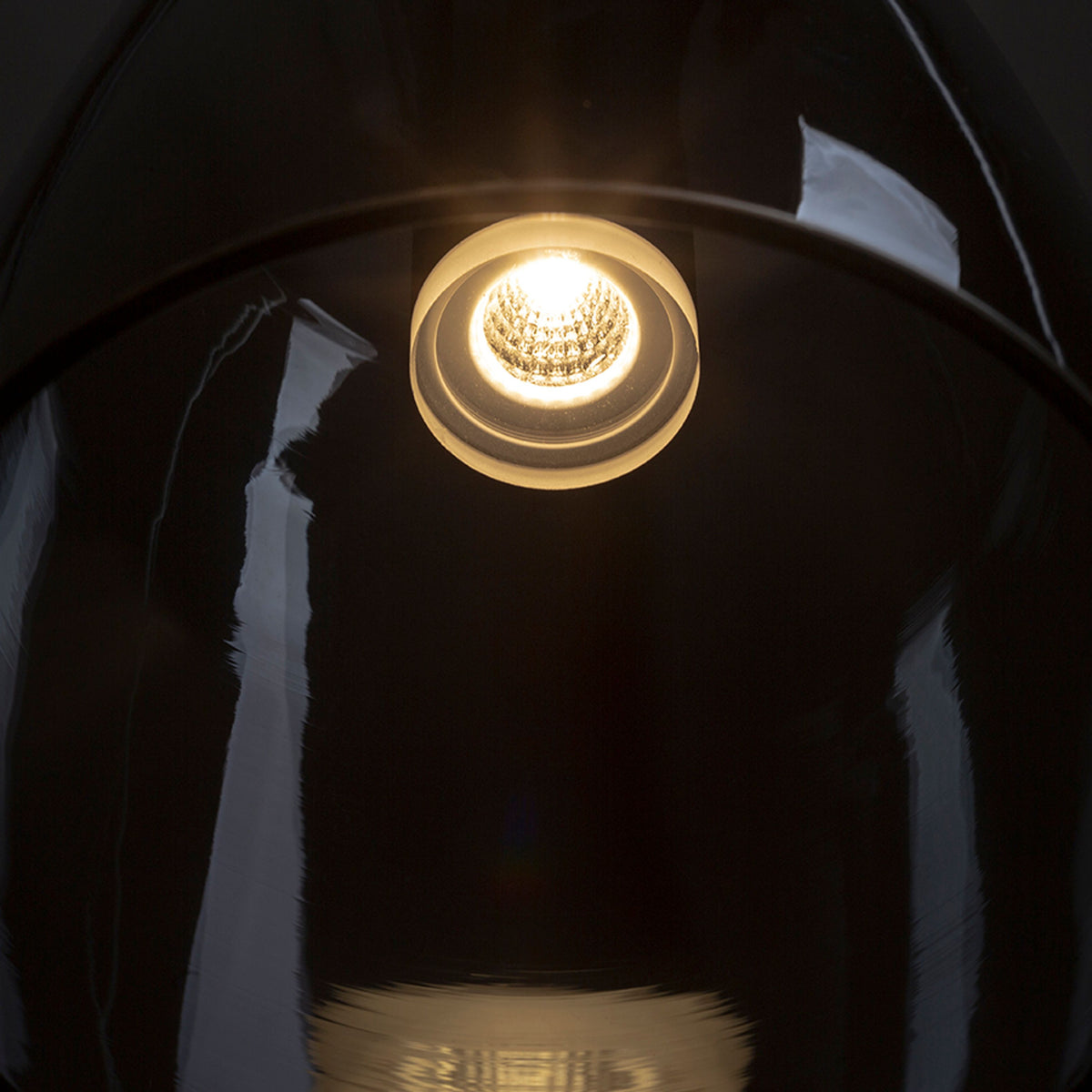 RENDL pendant lamp BELLINI M LED pendant black smoke-colored glass 230V LED 5W 30°  3000K R13652 4