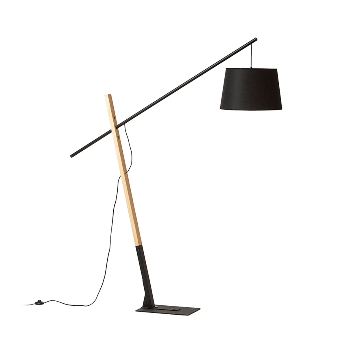 RENDL floor lamp DANTE floor black wood 230V LED E27 15W R13653 1