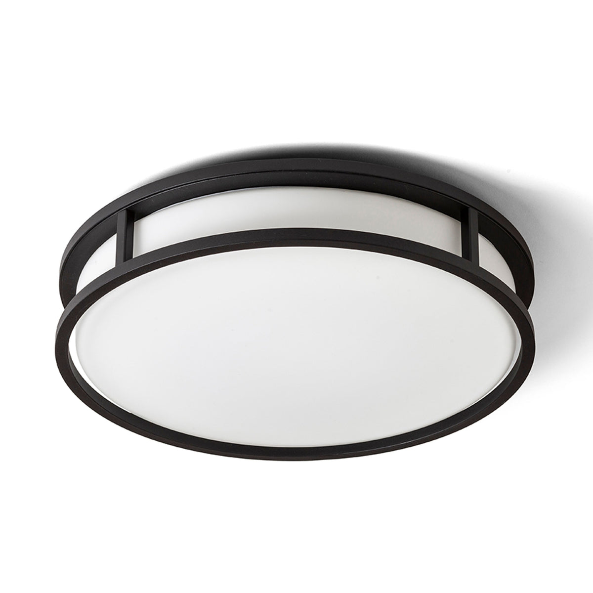 RENDL surface mounted lamp GRANDE LED 35 ceiling  opal-colored glass/black 230V LED 24W IP44  3000K R13679 1