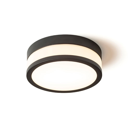 RENDL surface mounted lamp CIRA LED 23 ceiling  opal-colored glass/black 230V LED 12W IP44  3000K R13680 1