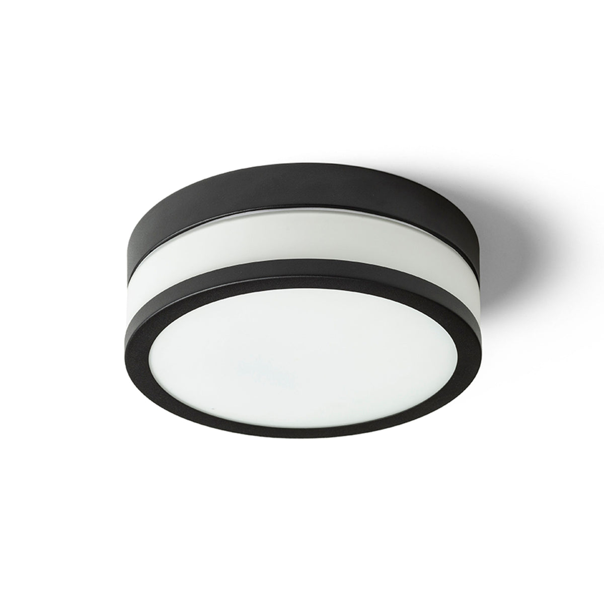 RENDL surface mounted lamp CIRA LED 23 ceiling  opal-colored glass/black 230V LED 12W IP44  3000K R13680 2