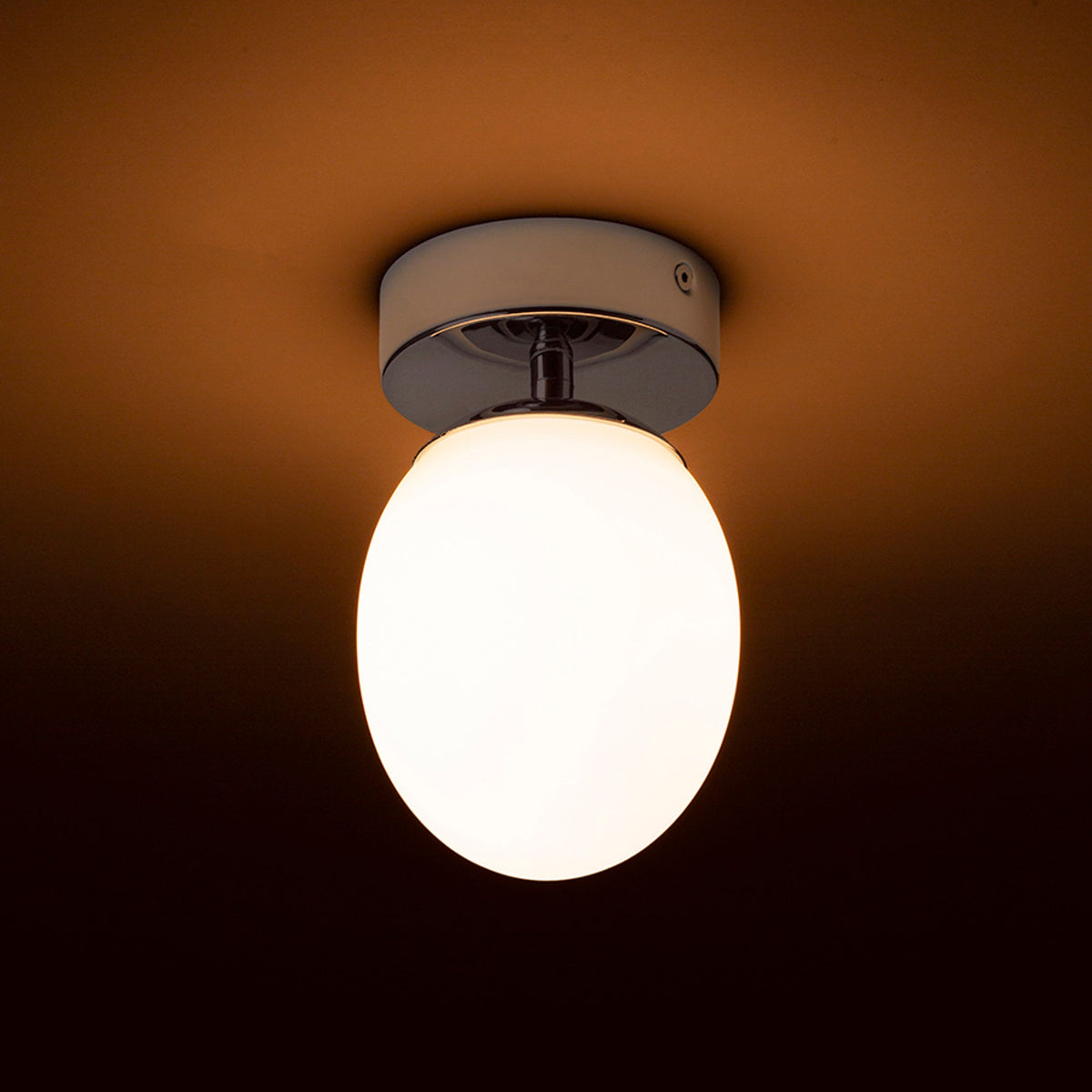RENDL surface mounted lamp MERINGUE 11 ceiling  opal-colored glass/chrome 230V LED G9 9W IP44 R13689 4