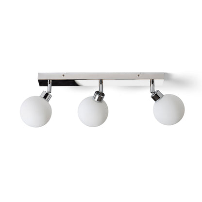 RENDL spotlight BOLLY III surface mounted  opal-colored glass/chrome 230V LED G9 3x3W IP44 R13691 1