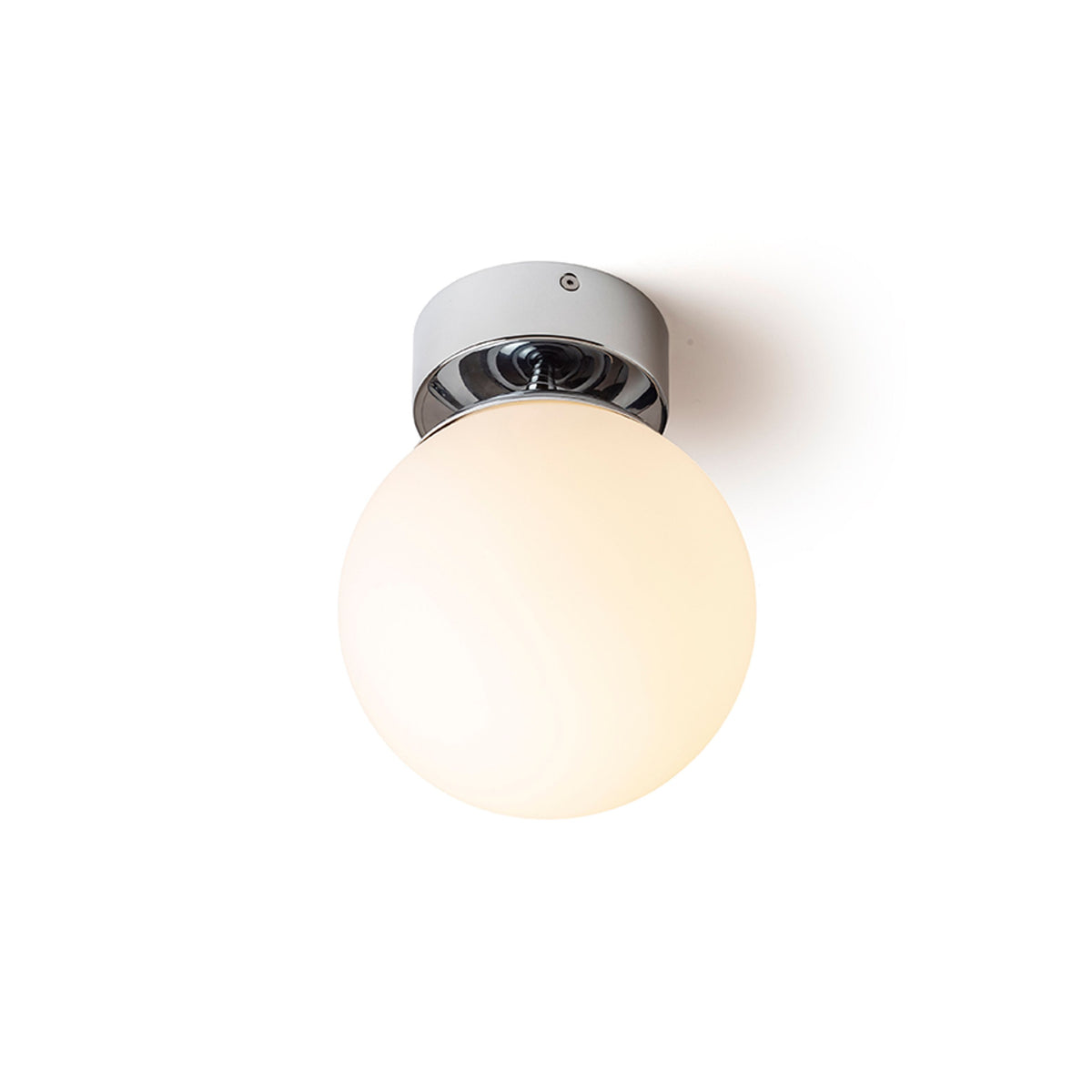 RENDL surface mounted lamp BOLLY 17 ceiling  opal-colored glass/chrome 230V LED E27 11W IP44 R13693 3