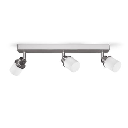 RENDL spotlight LINN III surface mounted  opal-colored glass/chrome 230V LED G9 3x3W IP44 R13703 1