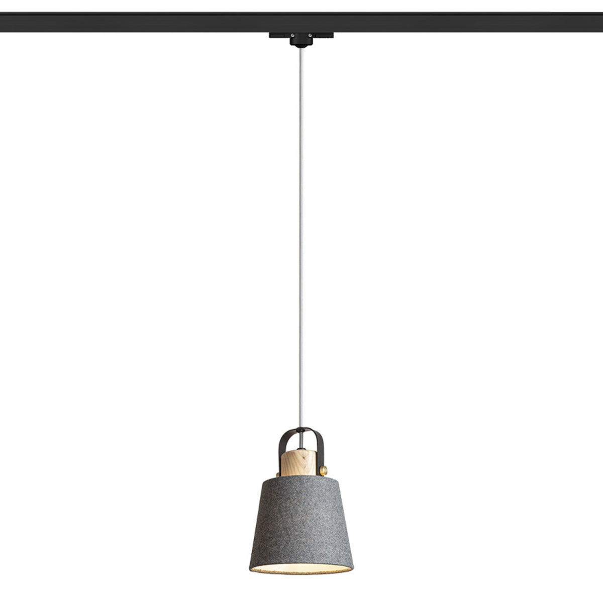 RENDL 3-circuit track system CHOUPETTE for 3-circuit tracks black grey textile/wood 230V LED E27 11W R13721 1