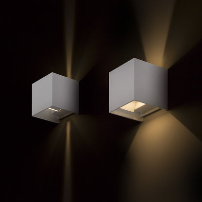 RENDL outdoor lamp TITO SQ DIMM wall white  230V LED 2x3W IP65  3000K R13738 3