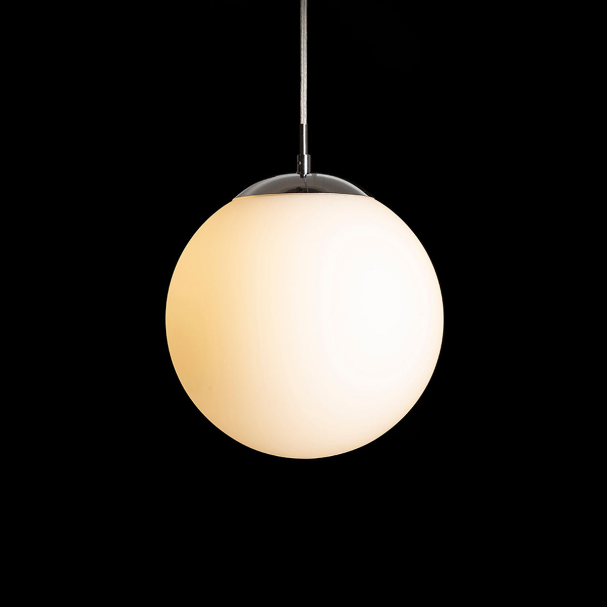 RENDL pendant lamp LUNA 25 pendant  opal-colored glass/chrome 230V LED E27 15W R13746 4