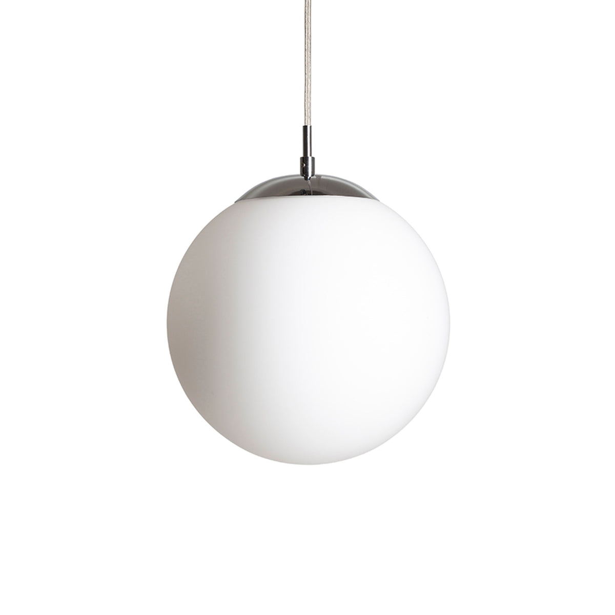 RENDL pendant lamp LUNA 25 pendant  opal-colored glass/chrome 230V LED E27 15W R13746 5