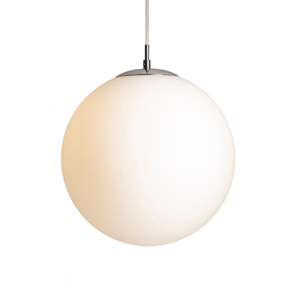RENDL pendant lamp LUNA 30 pendant  opal-colored glass/chrome 230V LED E27 15W R13747 2