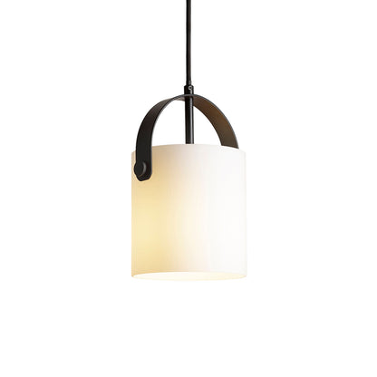 RENDL pendant lamp JULIETTA 16 pendant  opal-colored glass/black 230V LED E27 15W R13752 3