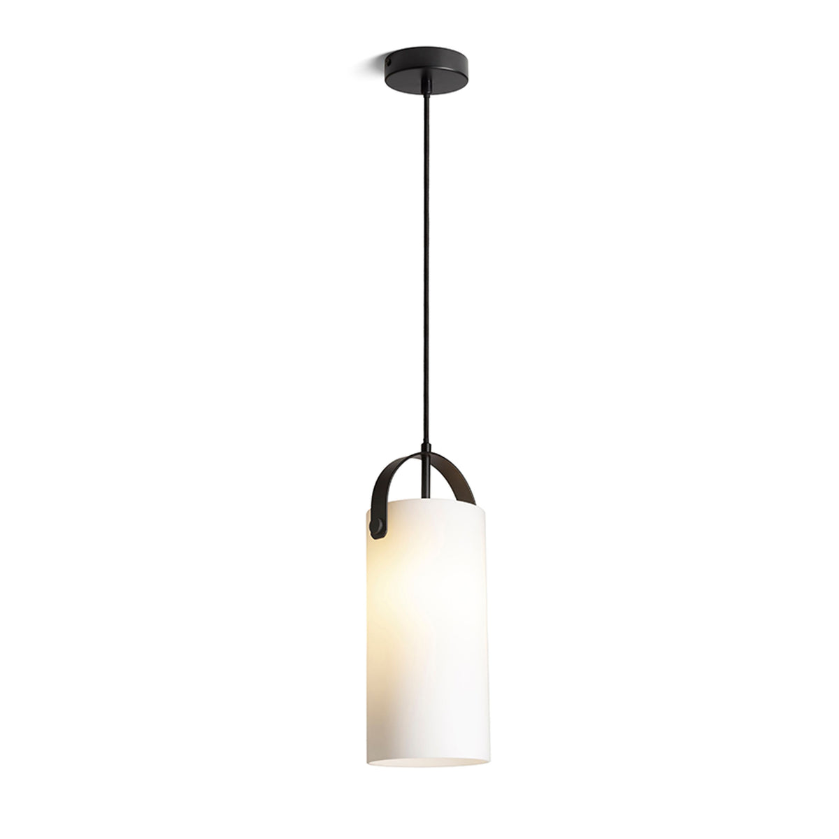 RENDL pendant lamp JULIETTA 31 pendant  opal-colored glass/black 230V LED E27 15W R13753 7