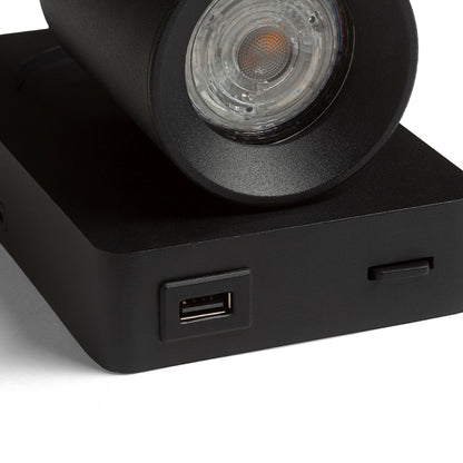 RENDL spotlight VOLTERA USB wall black  230V LED GU10 9W R13764 6