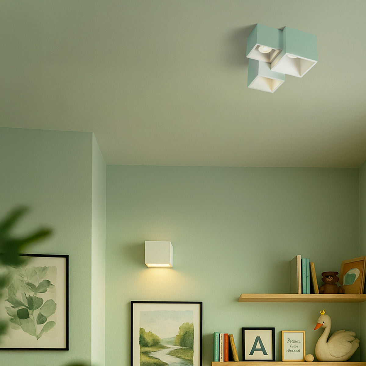 RENDL surface mounted lamp JACK III ceiling plaster 230V LED GU10 3x5W R13790 6