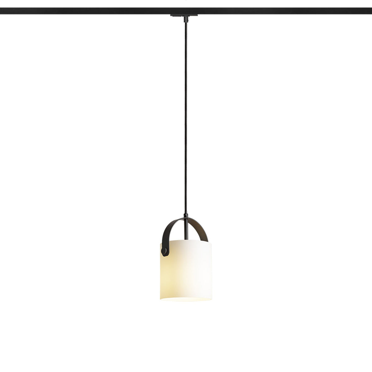 RENDL 1-circuit track system JULIETTA 16 for 1-circuit tracks  opal-colored glass/black 230V LED E27 15W R13860 2