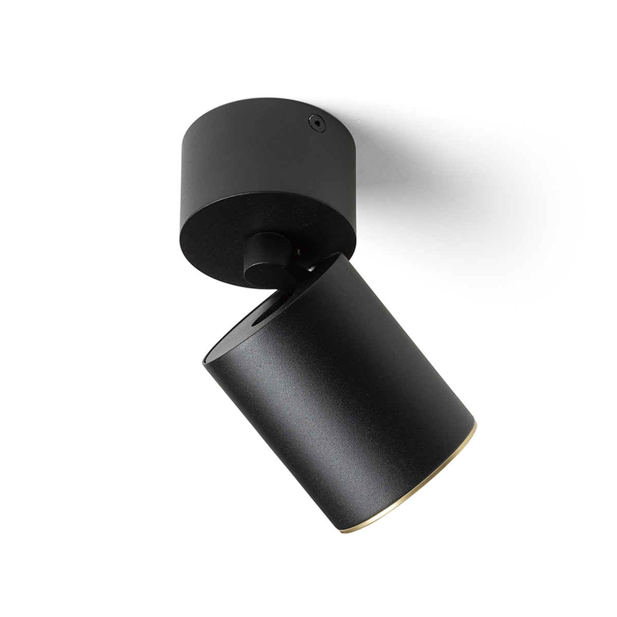 RENDL spotlight DARIO ceiling black brushed brass 230V LED GU10 9W R13868 3