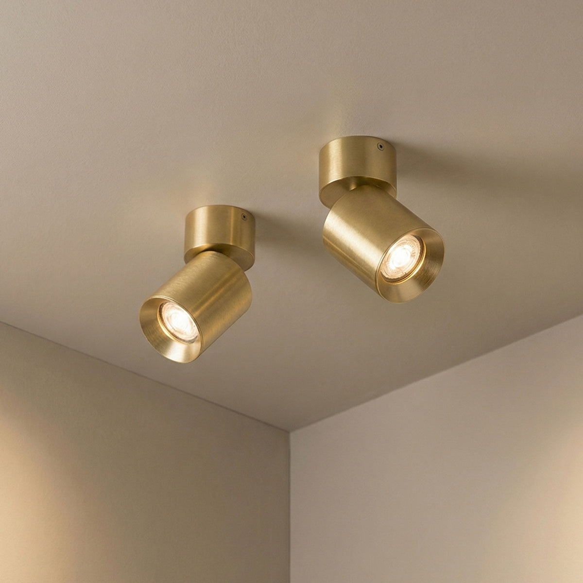 RENDL spotlight DARIO ceiling  brushed brass 230V LED GU10 9W R13869 3