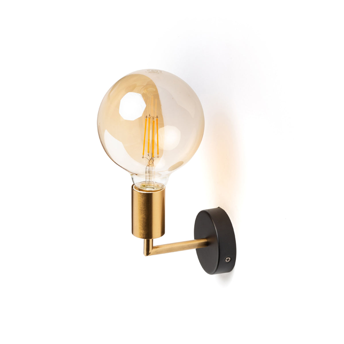 RENDL wall lamp ARAQ wall  brushed brass/black 230V LED E27 15W R13890 1