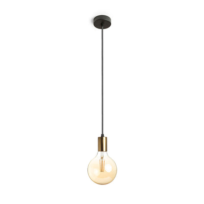 RENDL pendant lamp ARAQ pendant  brushed brass/black 230V LED E27 15W R13891 5