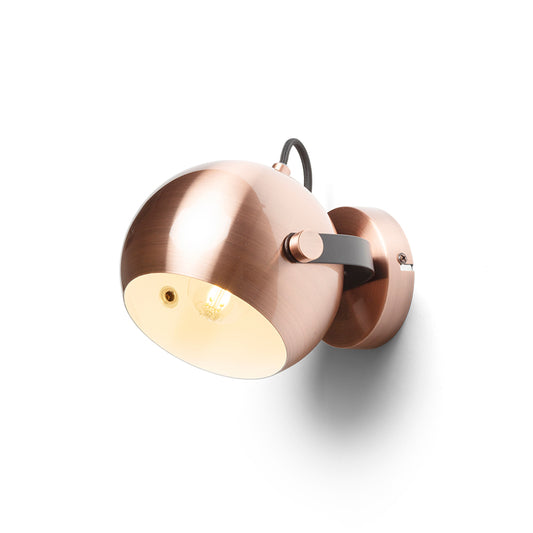 RENDL spotlight AGNETA surface mounted  brushed copper/black 230V LED E27 11W R13896 1