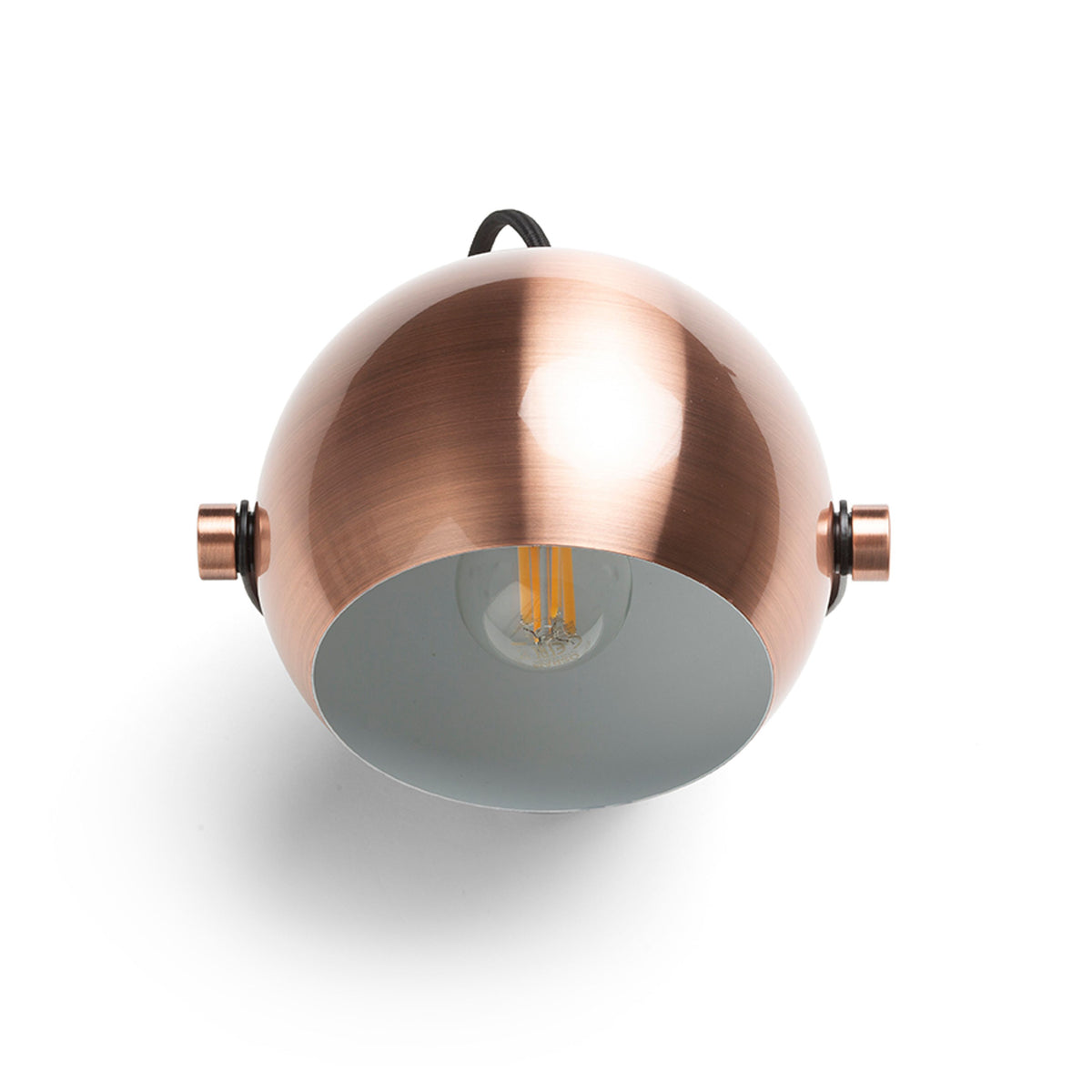 RENDL spotlight AGNETA surface mounted  brushed copper/black 230V LED E27 11W R13896 6