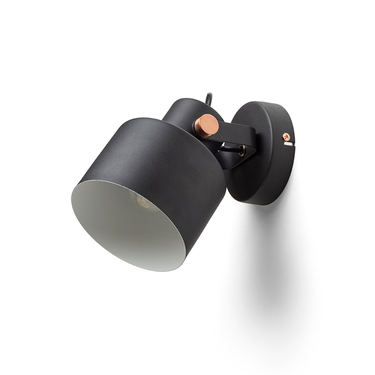 RENDL spotlight CELEIA surface mounted matte black brushed copper 230V LED E27 11W R13902 6