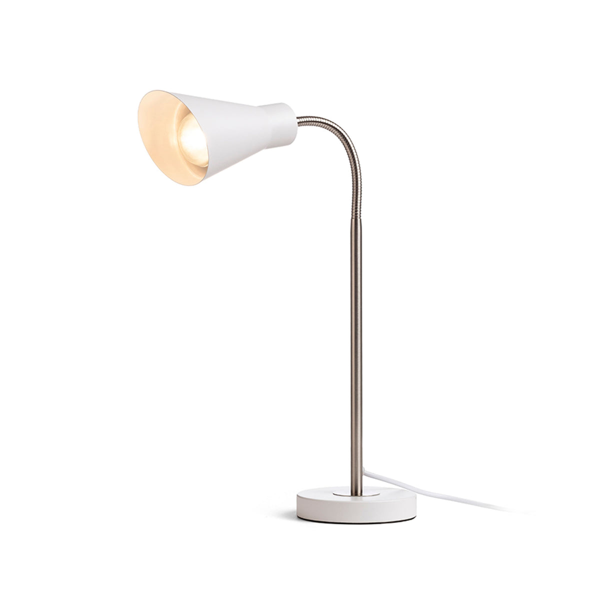 RENDL table lamp ANIKA table matte white matt nickel 230V LED E27 15W R13905 5