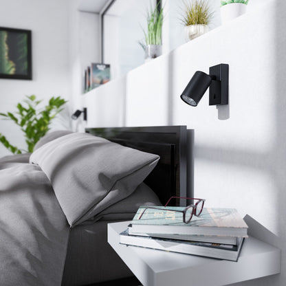 RENDL spotlight DUDE wall black 230V LED GU10 9W R13925 2