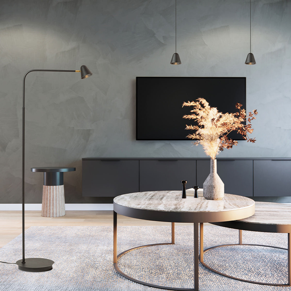 RENDL pendant lamp STIG pendant black  230V LED 6.8W 34°  3000K R13940 3