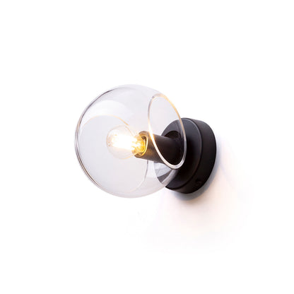 RENDL wall lamp SOLARIS surface mounted clear glass/black 230V LED E14 7W R13994 4