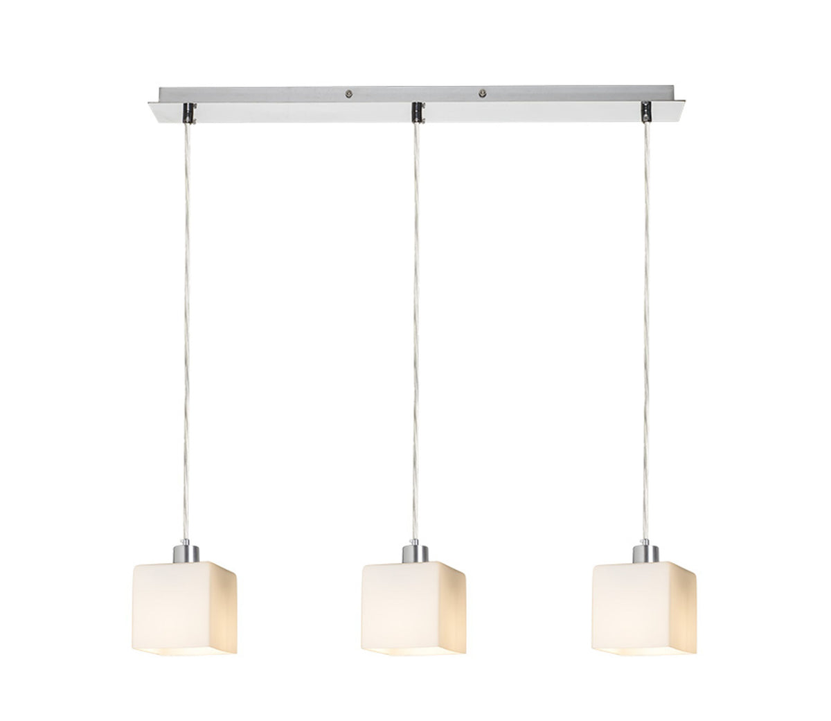 RENDL pendant lamp DADOS III 60 pendant  opal-colored glass/chrome 230V LED E27 3x11W R14020 2