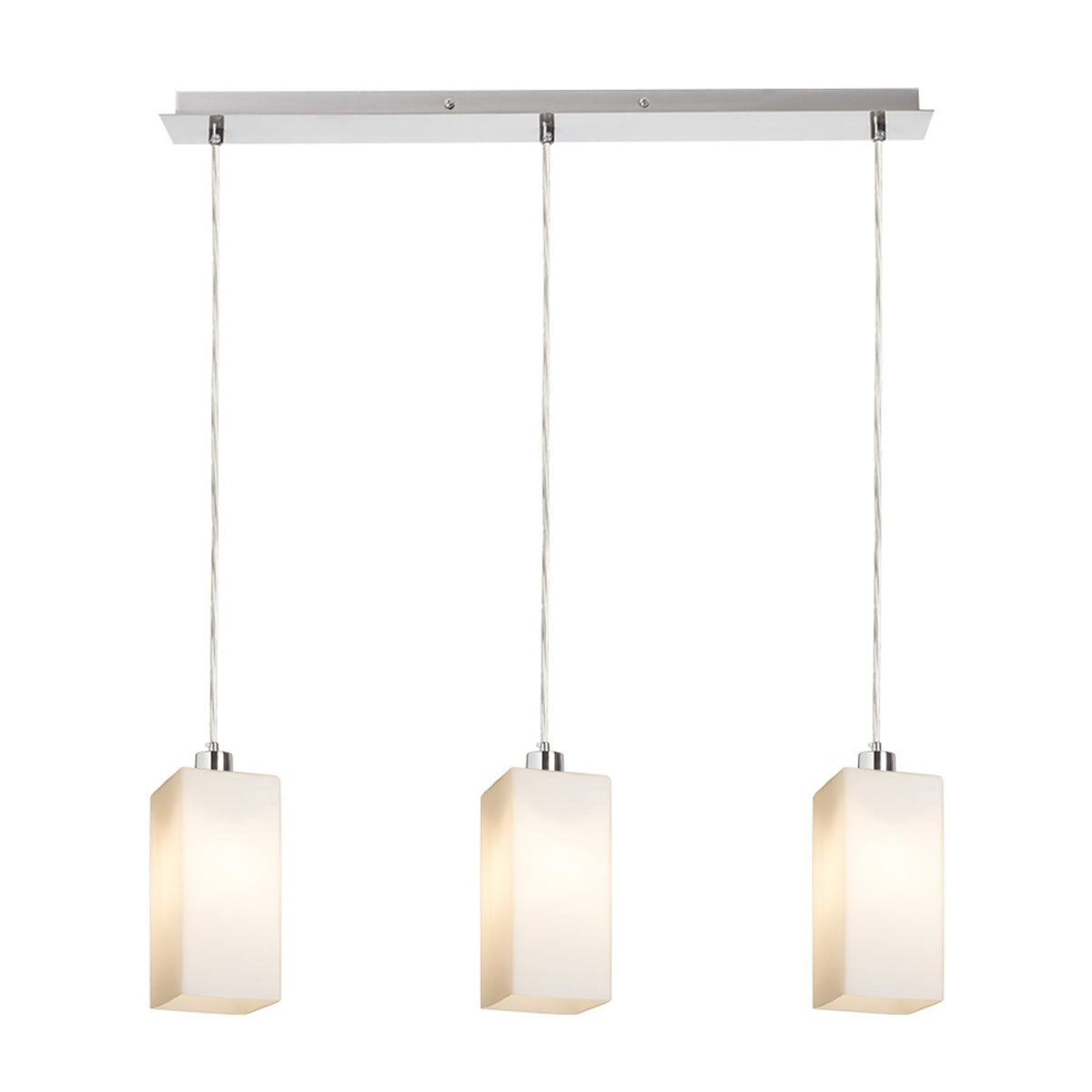 RENDL pendant lamp LIZ III 60 pendant  opal-colored glass/matt nickel 230V LED E27 3x15W R14023 2