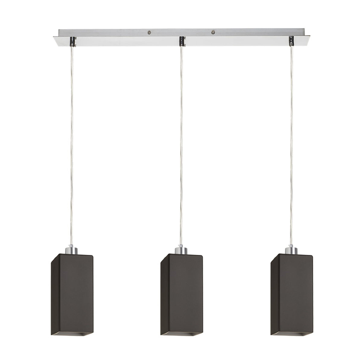 RENDL pendant lamp LIZ III 60 pendant black glass/chrome 230V LED E27 3x15W R14026 1