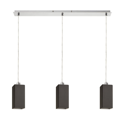 RENDL pendant lamp LIZ III 80 pendant black glass/matt nickel 230V LED E27 3x15W R14029 1