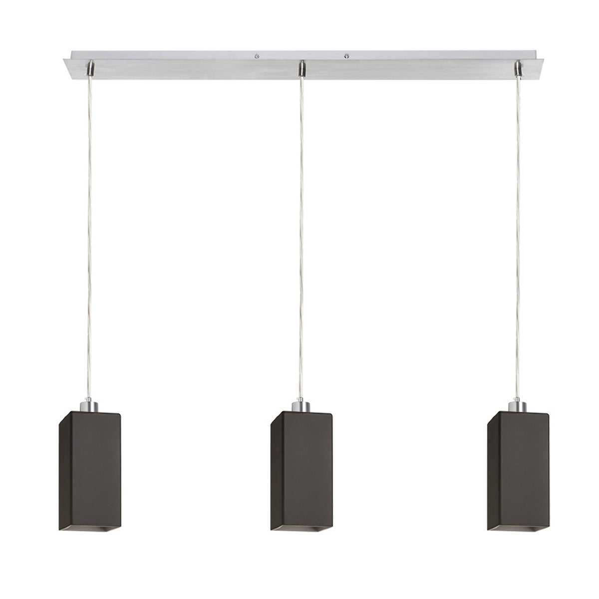 RENDL pendant lamp LIZ III 80 pendant black glass/chrome 230V LED E27 3x15W R14030 1