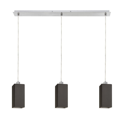 RENDL pendant lamp LIZ III 80 pendant black glass/chrome 230V LED E27 3x15W R14030 1