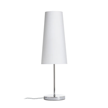 RENDL table lamp NYC/CONNY 15/30 table  Polycotton white/chrome 230V LED E27 11W R14049 1
