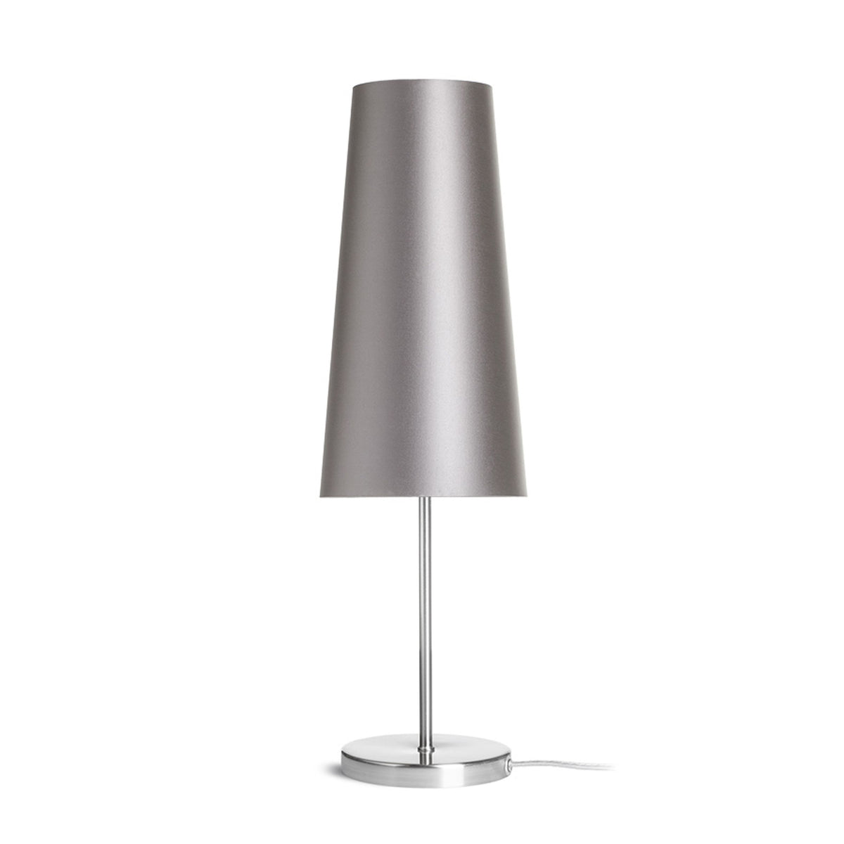 RENDL table lamp NYC/CONNY 15/30 table  Monaco dove gray/silver PVC/nickel 230V LED E27 11W R14052 1