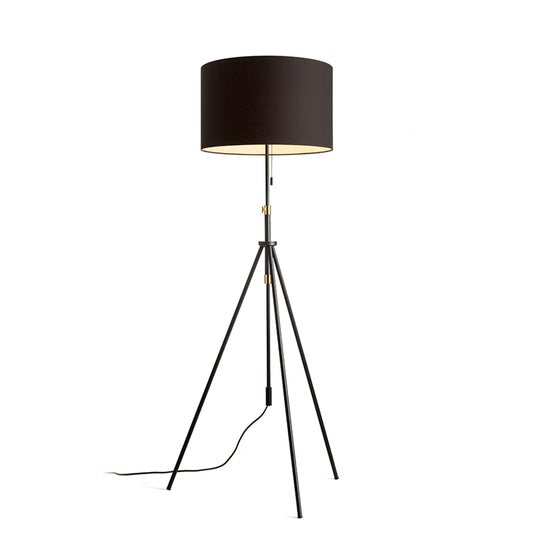 RENDL floor lamp LUTON/RON 55 floor  Polycotton black/black/metal 230V LED E27 15W R14068 1