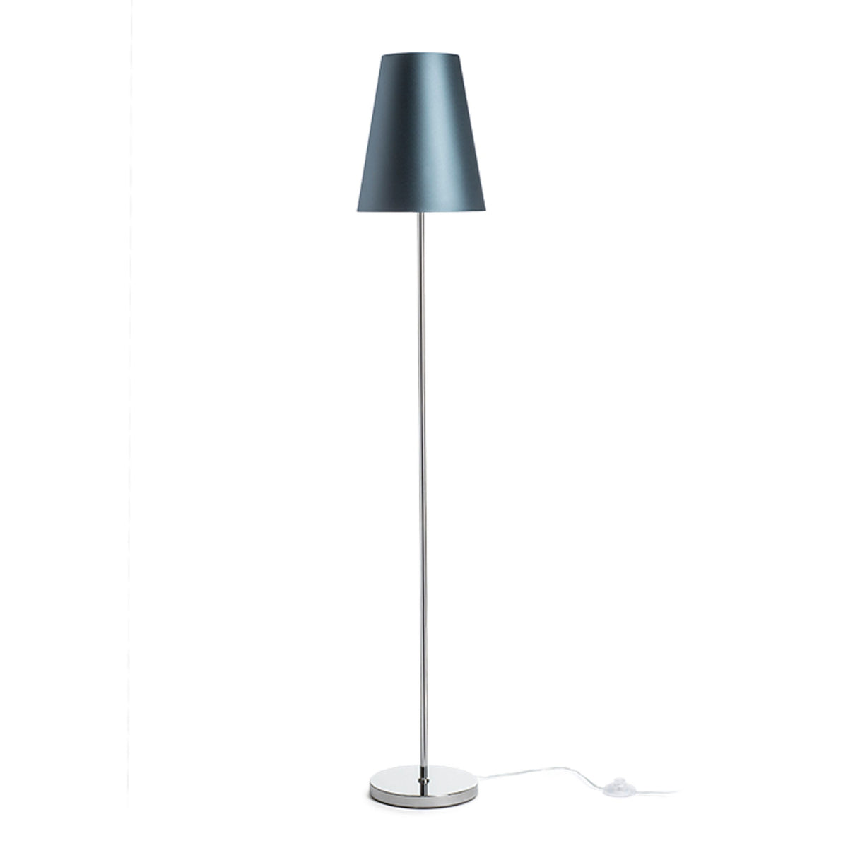 RENDL floor lamp NYC/CONNY 25 floor  Monaco petrol blue/silver PVC/chrome 230V LED E27 15W R14075 1