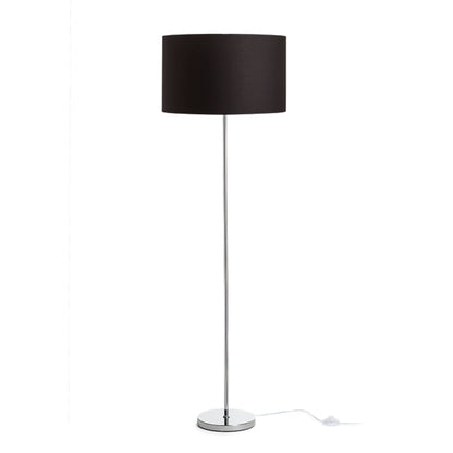 RENDL floor lamp NYC/RON 40/25 floor  Polycotton black/chrome 230V LED E27 15W R14084 1